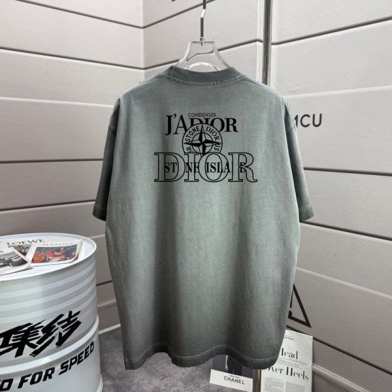 Dior "J'ADIOR STONE ISLAND" Print T-Shirt
